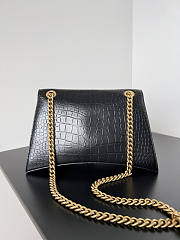 Balenciaga Crush Shoulder Bag Crocodile Black 31x20x12cm - 4