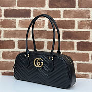 Gucci GG Marmont Medium Top Handle Bag Black 35.5x16.5x7cm - 5