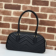 Gucci GG Marmont Medium Top Handle Bag Black 35.5x16.5x7cm - 3