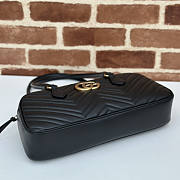 Gucci GG Marmont Medium Top Handle Bag Black 35.5x16.5x7cm - 2