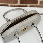 Gucci GG Marmont Medium Top Handle Bag Light Grey 35.5x16.5x7cm - 6