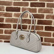 Gucci GG Marmont Medium Top Handle Bag Light Grey 35.5x16.5x7cm - 4