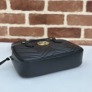 Gucci GG Marmont Small Top Handle Bag Black 25.5x15.5x6.5cm - 6