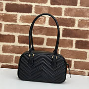 Gucci GG Marmont Small Top Handle Bag Black 25.5x15.5x6.5cm - 4