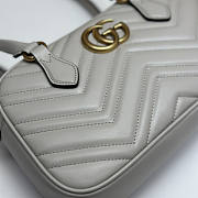 Gucci GG Marmont Small Top Handle Bag Light Grey 25.5x15.5x6.5cm - 6