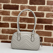 Gucci GG Marmont Small Top Handle Bag Light Grey 25.5x15.5x6.5cm - 4