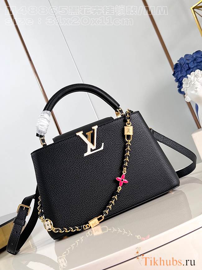 Louis Vuitton LV MM Capucines Black 31x20x11cm - 1