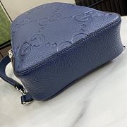 Gucci Jumbo GG Crossbody Bag Blue 19x29x7cm - 4