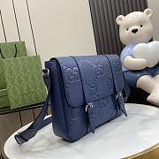 Gucci Jumbo GG Blue Medium Messenger Bag 31×24.5×5cm - 6