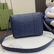 Gucci Jumbo GG Blue Medium Messenger Bag 31×24.5×5cm - 5