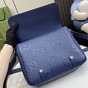 Gucci Jumbo GG Blue Medium Messenger Bag 31×24.5×5cm - 3