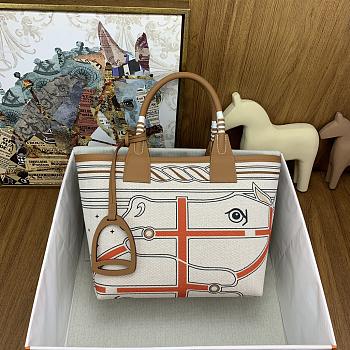 Hermes Steeple 25 Bag Gris Beige Écru 25x23x15cm