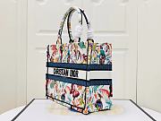 Dior Medium Book Tote White Multicolor Fantastica 36x27x16cm - 3