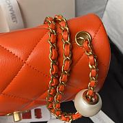 Chanel Flap Bag Orange Gold 20.5x6.5x13cm - 4