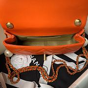 Chanel Flap Bag Orange Gold 20.5x6.5x13cm - 3