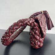 Bottega Veneta Kalimero Città Red Wine 25x18x5.5cm - 4