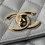 Chanel Coco Top Handle Grey Gold Bag 28cm - 4