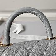 Chanel Small Coco Top Handle Gray Gold 23cm - 4