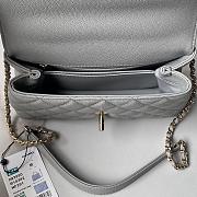 Chanel Small Coco Top Handle Gray Gold 23cm - 3