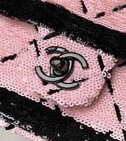 Chanel 24P Flap Bag Sequin Pink Bag 20cm - 5