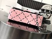 Chanel 24P Flap Bag Sequin Pink Bag 20cm - 4