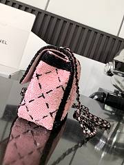 Chanel 24P Flap Bag Sequin Pink Bag 20cm - 3