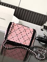 Chanel 24P Flap Bag Sequin Pink Bag 20cm - 2