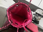 Chanel Shopping Bag Sequins Black Dark Pink 39x20x2cm - 6