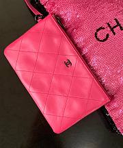 Chanel Shopping Bag Sequins Black Dark Pink 39x20x2cm - 2