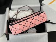 Chanel Medium 24P Flap Bag Sequin Pink Bag 25cm - 5