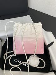 Chanel 22 Mini Bag White & Light Pink 20x19x6cm - 4