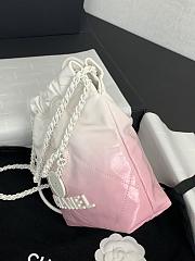 Chanel 22 Mini Bag White & Light Pink 20x19x6cm - 5