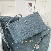 Chanel 22 Handbag Denim 35x37x8cm - 2