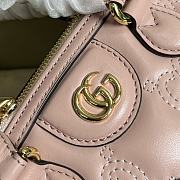 Gucci GG Matelassé Handbag Pink 19x13x10cm - 3