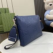 Gucci Jumbo GG Medium Messenger Bag Blue 31×24.5×5cm - 4