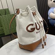 Gucci Small Shoulder Bag With Gucci Print Brown 31x22.5x15cm - 5