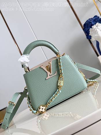 Louis Vuitton LV Mini Capucine Jade Green 21x14x8cm