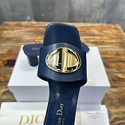 Dior Forever Heeled Slide Blue Calfskin 5cm - 5