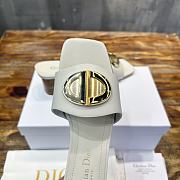 Dior Forever Heeled Slide White Calfskin 5cm - 3