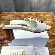 Dior Forever Heeled Slide White Calfskin 5cm - 4