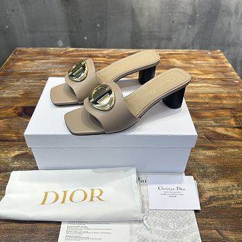 Dior Forever Heeled Slide Beige Calfskin 5cm