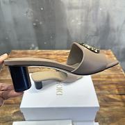 Dior Forever Heeled Slide Beige Calfskin 5cm - 2