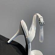 Prada Leather Sandal In White Heel 8.5cm - 5