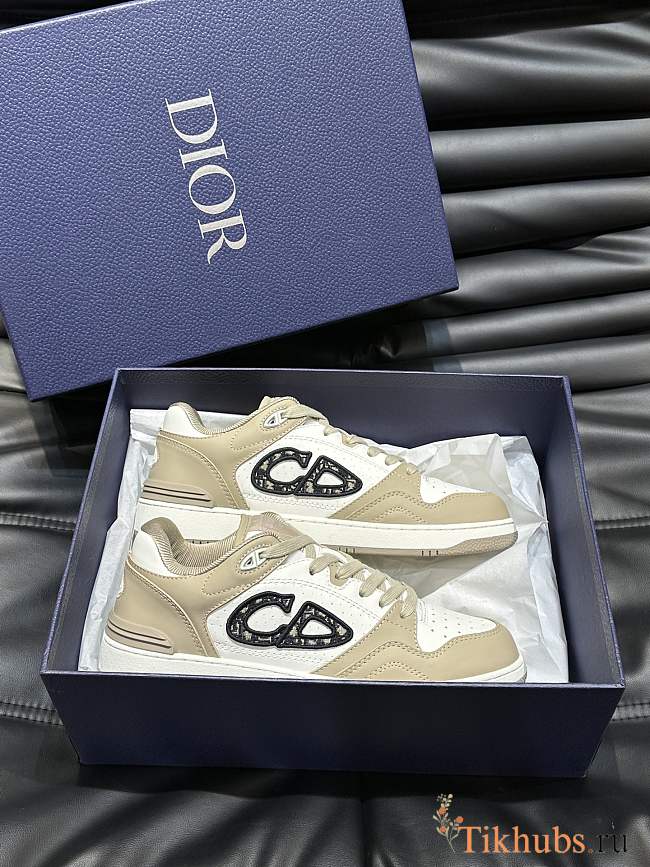 Dior B57 Mid-Top Sneaker Calfskin Beige White - 1