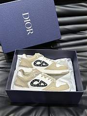 Dior B57 Mid-Top Sneaker Calfskin Beige White - 1