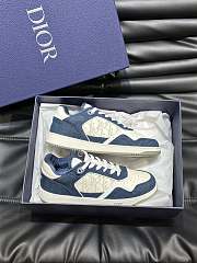 Dior B27 Low-Top Sneaker White Calfskin Blue Denim - 1