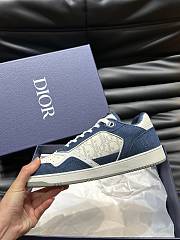 Dior B27 Low-Top Sneaker White Calfskin Blue Denim - 5