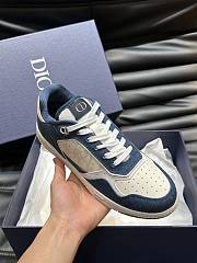 Dior B27 Low-Top Sneaker White Calfskin Blue Denim - 4