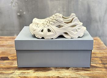 Balenciaga Caged Lace Up Beige Sneaker