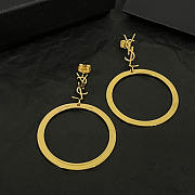 YSL Cassander Pendant Hoop Earrings - 3